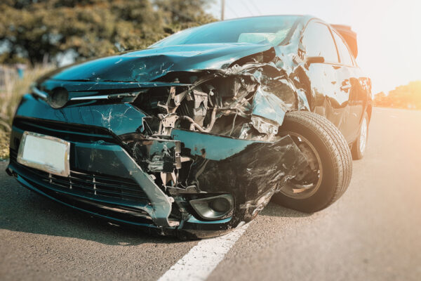 accident-damaged car