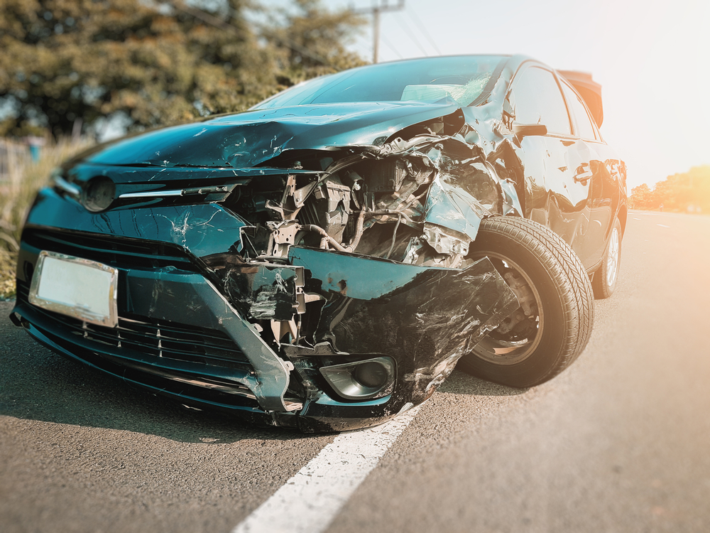 accident-damaged car