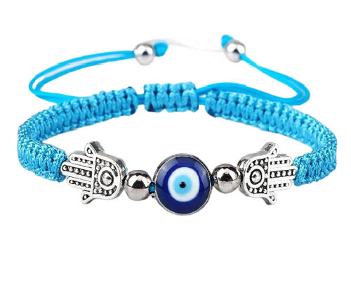 Luxury-Set-Handmade-Adjustable-Braided-String-Elephant-Evil-Eyes-Beads-Bracelets