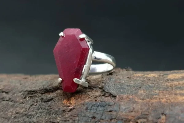 ruby coffin ring